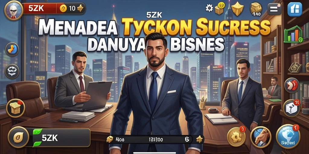 Gameplay seru 5ZK memperlihatkan pengelolaan bisnis yang strategis.