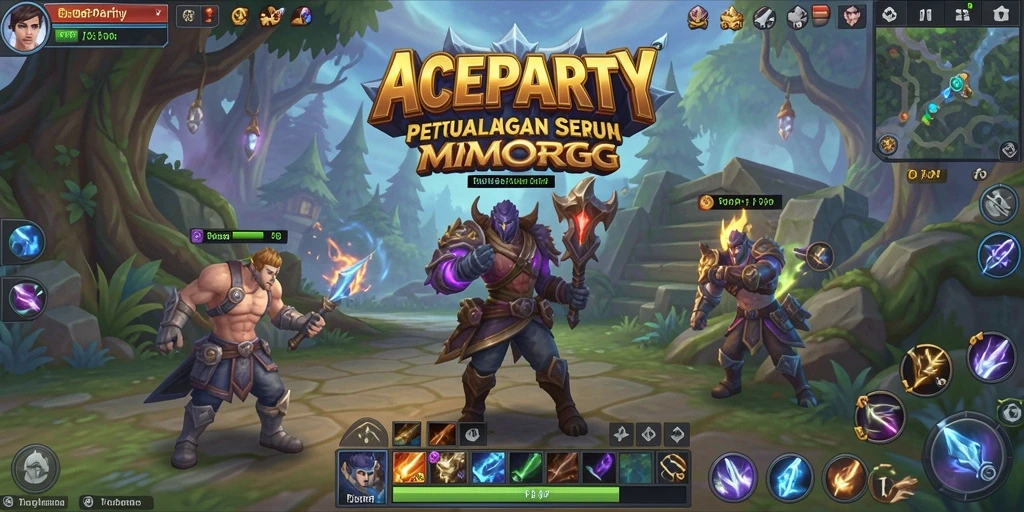 Tangkapan layar utama menunjukkan aksi seru dalam pertarungan MMORPG.