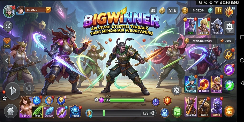 Tangkapan layar BIGWINNER yang menunjukkan antarmuka aplikasi Utility.
