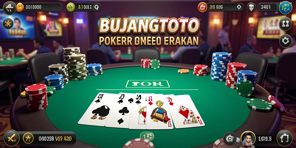 Tampilan gameplay Poker BUJANGTOTO yang menarik dan kompetitif.