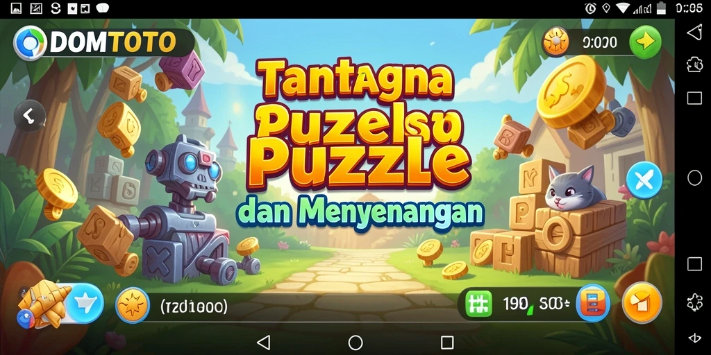 Tampilan gameplay DOMTOTO yang seru dan penuh tantangan puzzle.
