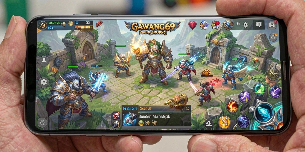 Tampilan gameplay epik dari GAWANG69 dalam dunia MMORPG.