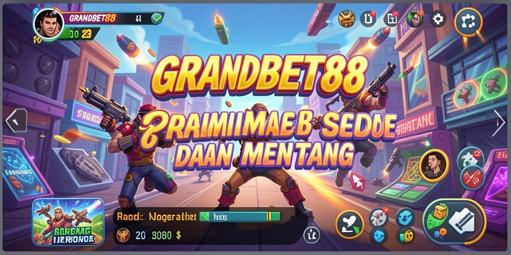 Tampilan gameplay GRANDBET88 yang penuh warna dan menarik.
