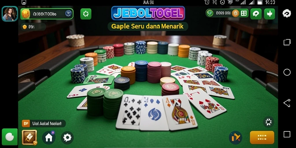 Tangkapan layar JEBOLTOGEL menampilkan gameplay menarik permainan Gaple.