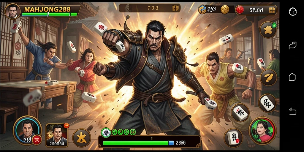 Tampilan gameplay seru dan aksi mendebarkan di MAHJONG288.