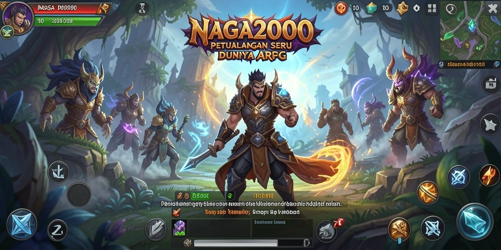 Gameplay NAGA2000 yang penuh aksi dalam dunia ARPG.