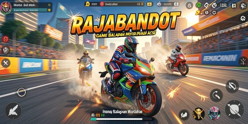 Tampilan menakjubkan dari balapan motor di RAJABANDOT.