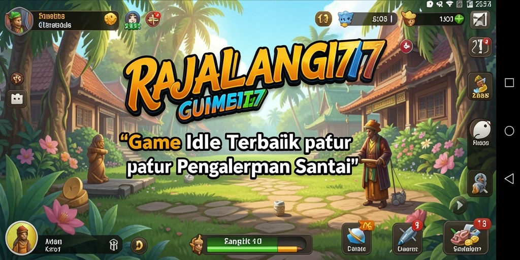 Screenshot gameplay RAJALANGIT77 dengan elemen Idle yang menarik.