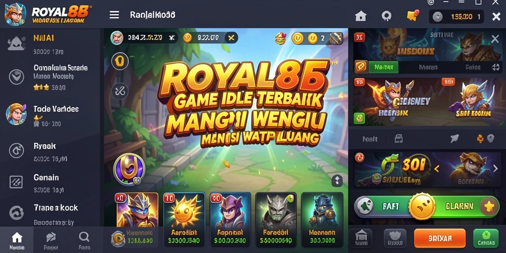 Screenshot gameplay ROYAL88 menampilkan aksi dan strategi dalam game Idle.