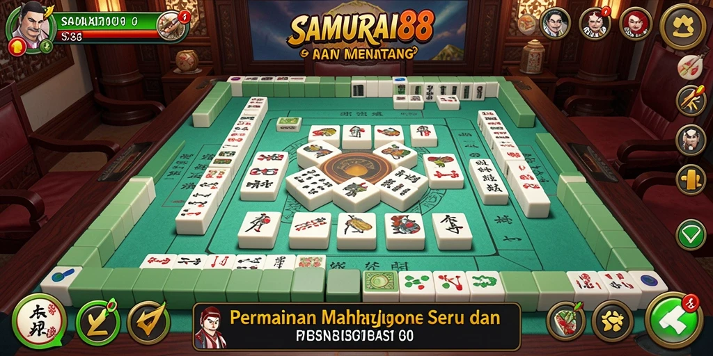 Tampilan gameplay Mahjong yang menarik dalam SAMURAI88.