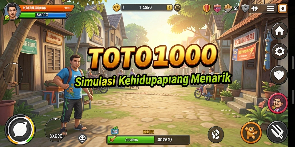Screenshot gameplay menarik dari TOTO1000 menunjukkan aksi seru dalam simulasi kehidupan.