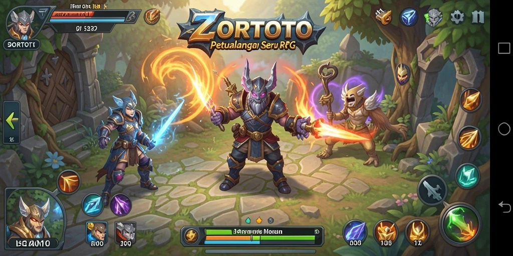 Screenshot gameplay RPG ZORTOTO yang menampilkan aksi seru.