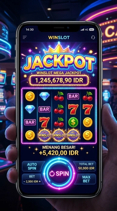 Tampilan utama aplikasi winslot yang menarik.